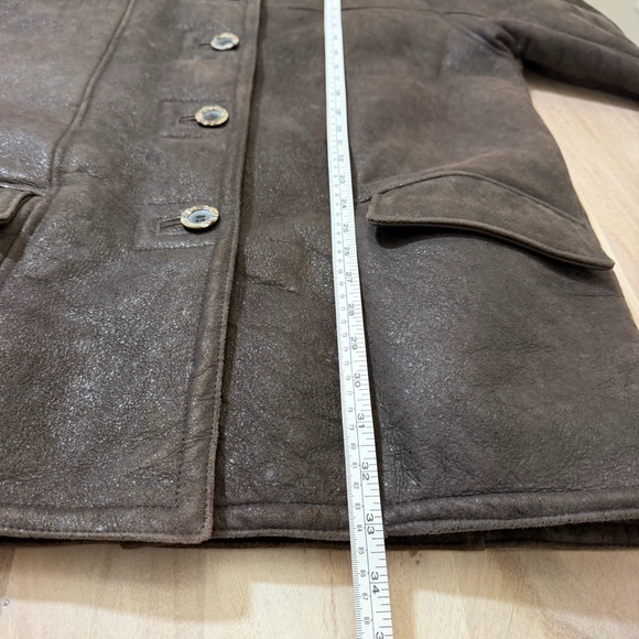 Vintage Flash Leather Sheepskin Shearling Lined Women’s Via Button Up Size Med - Picture 9 of 12